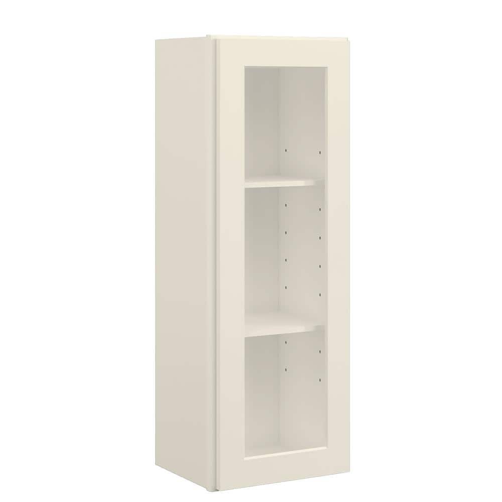 15 in. W x 12 in. D x 42 in. H in Antique White Plywood Ready to Assemble Wall Cabinets with Shelf without Glass price history on PriceWatchPro