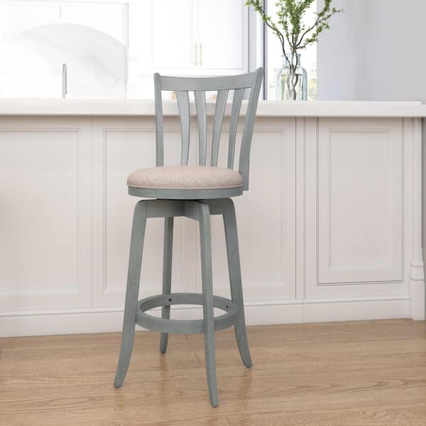 Hillsdale Furniture Savana Blue Wirebrush 30 in. Bar Stool