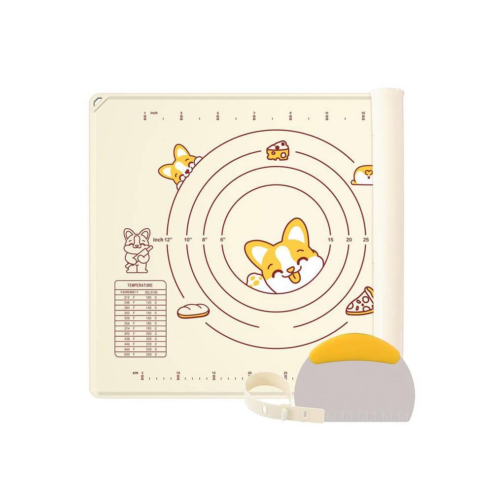 20'' X 16'' 0.5 Inch Thick BPA-Free Silicone Baking Mat with Non-Slip Design and Bench Scraper, Dishwasher Safe (Beige) price history on PriceWatchPro