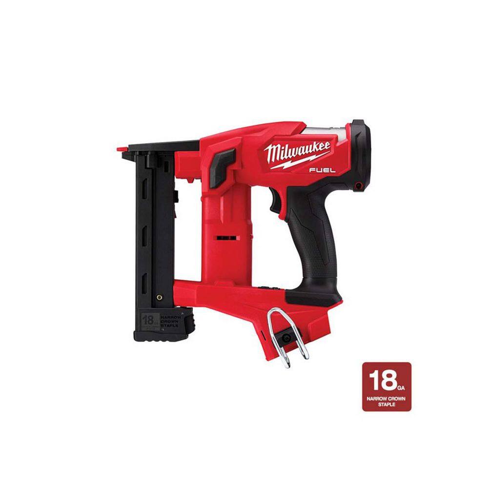 M18 FUEL 18-Volt Lithium-Ion Brushless Cordless 18-Gauge 1/4 in. Narrow Crown Stapler (Tool-Only) w/ Safety Glasses price history on PriceWatchPro