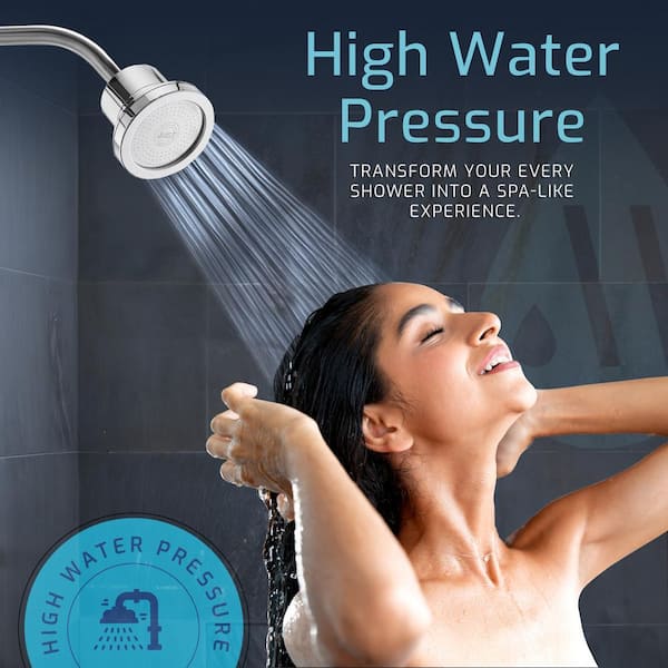 Water Softening Chrome Shower Head with a Replaceable filter, Effectively Removes Chlorine and Bad Odor