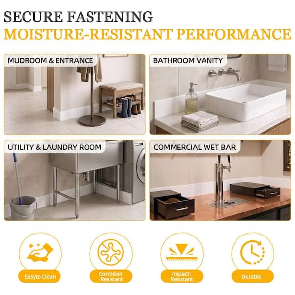 Resin Splash NTQ Bmy 36 in. Vanity Backsplash Solid Surface Resin 4 in. Bathroom ...