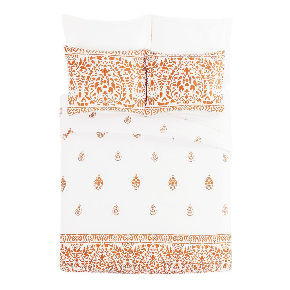 King Cotton Paloma Blue Comforter Set with Medallion Motif