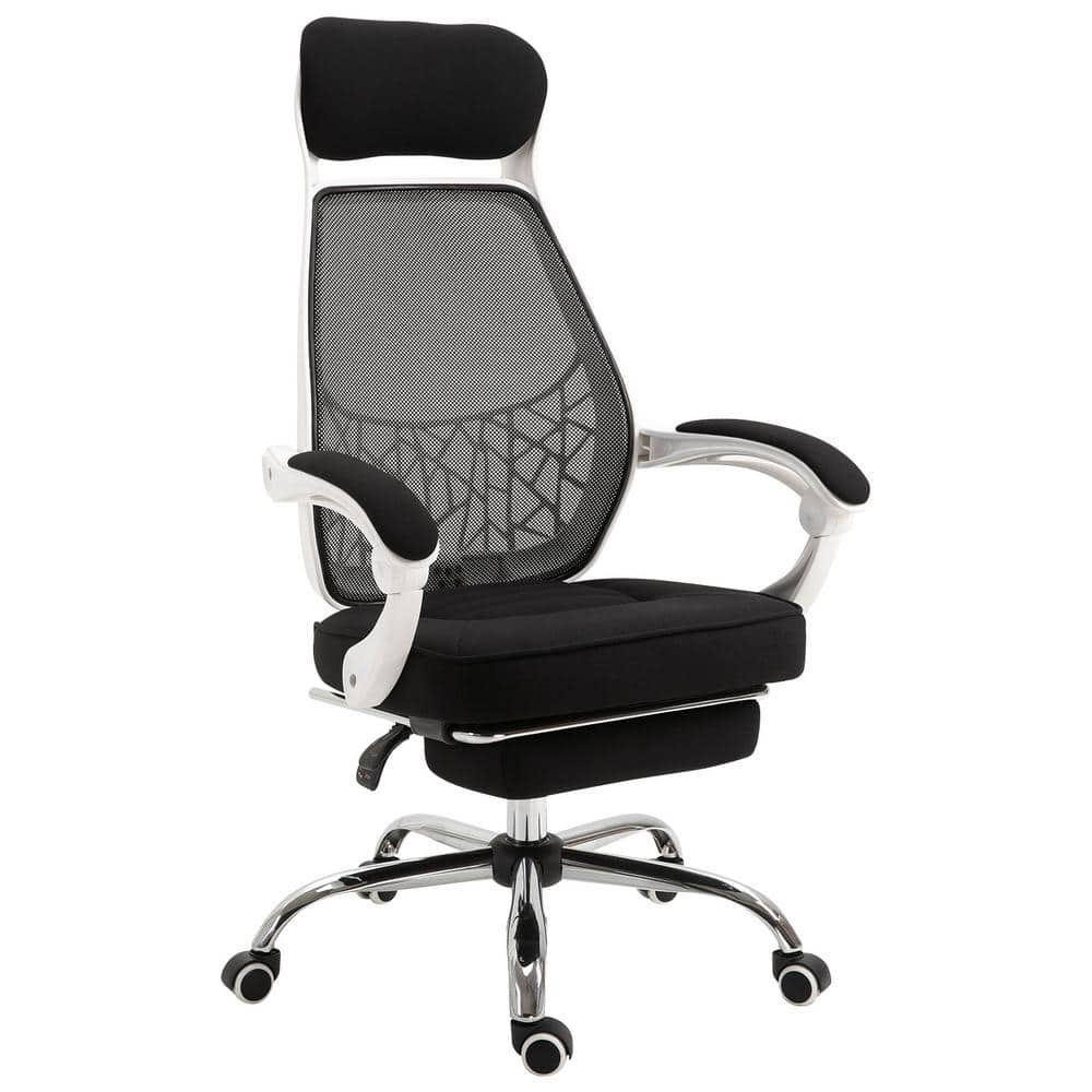ErgoFlex High-Back Black Mesh Executive Swivel Chair with Adjustable Arms
