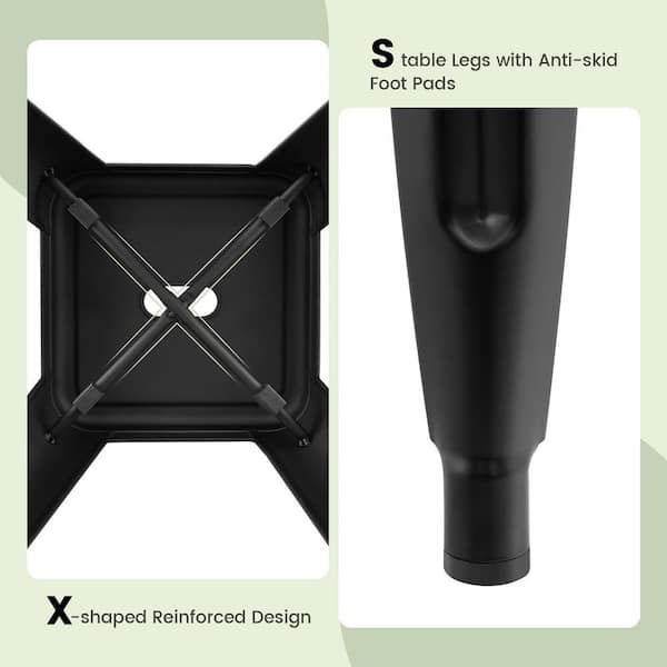 Gymax 24 in. Set of 4 Tolix Style Bar Stool Counter Height Metal