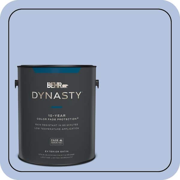 BEHR DYNASTY 1 gal. #600C-3 Periwinkle Bud Satin Enamel Exterior Stain-Blocking Paint & Primer