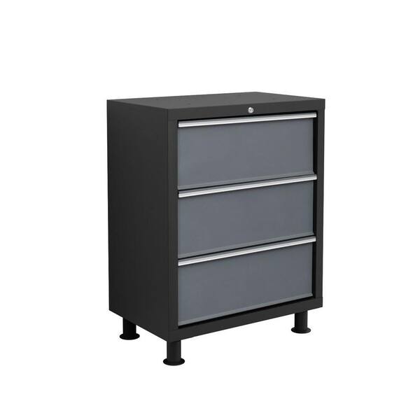 NewAge Products Bold Series 37 in. H x 26 in. W x 16 in. D 3-Drawer 24-Gauge Welded Steel Tool Chest in Gray