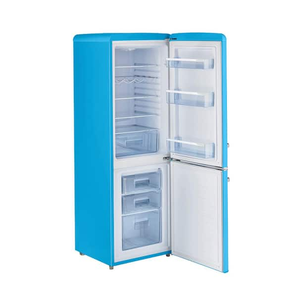 Unique Appliances Classic Retro 21.6 in. 8.7 Cu. ft. Retro Bottom Freezer Refrigerator in Robin Egg Blue, Energy Star