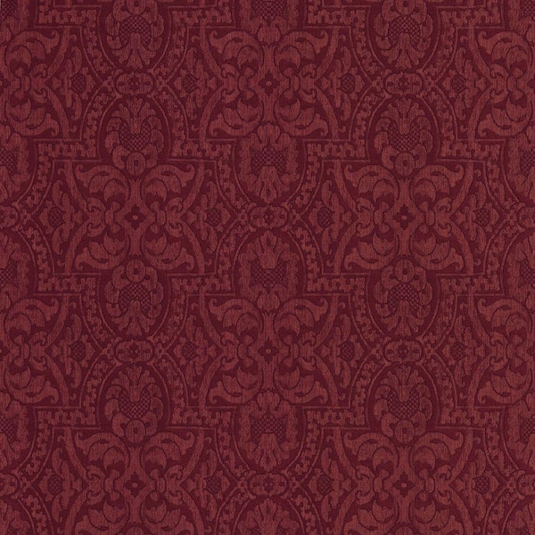 The Wallpaper Company 8 in. x 10 in. Purple Fortune Damask Wallpaper Sample