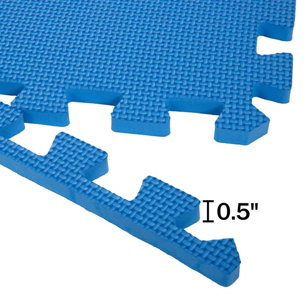 Multicolor EVA Foam Interlocking Floor Tiles, 16-Pack, 24" x 24"