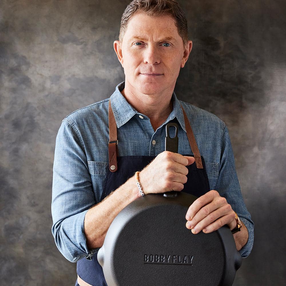 Bobby Flay 10" Black Cast Iron Skillet with Helper Handle