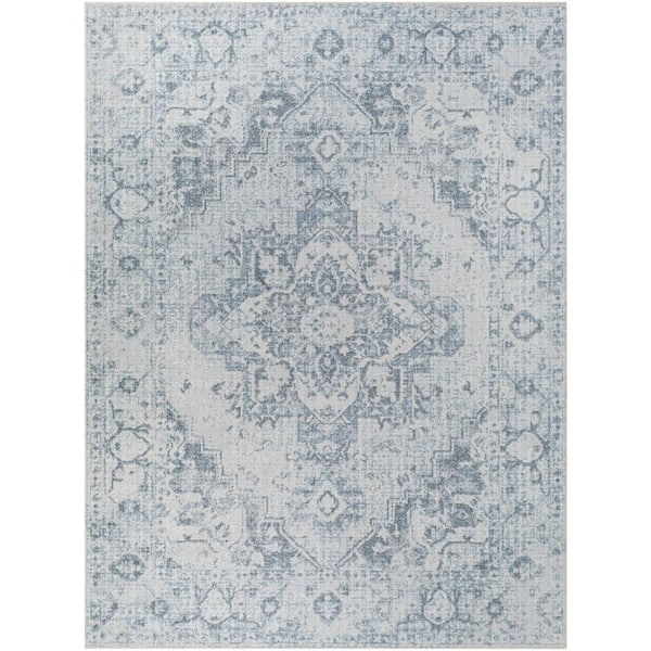 Lillian Blue Doormat 2 ft. x 4 ft. Indoor Machine-Washable Area Rug