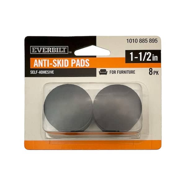 Everbilt 1-1/2 in. Black Self-Adhesive Anti-Skid Pads (8-Pack)