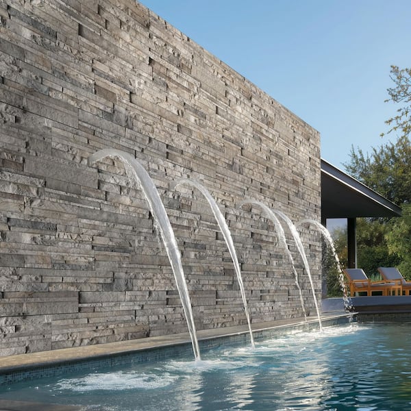 Terrado Ashbury Shadow 4 in. x 20 in. Natural Finish Cement Stone Look Ledger Panel Wall Tile (5.4 sq. ft./Case)