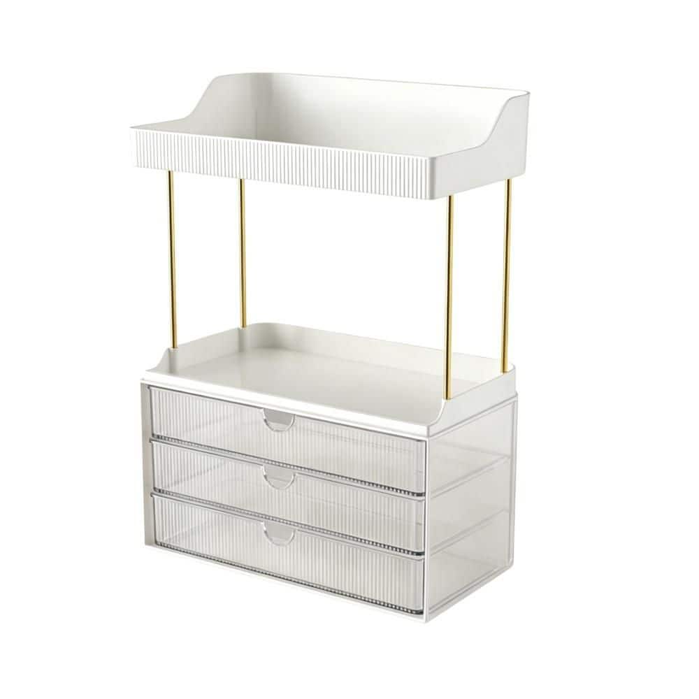 5-Tier Bathroom Counter Organizer with 3 Drawers for Cosmetic, Skincare, Perfume, Face Mask, Office Supplies, Clear price history on PriceWatchPro
