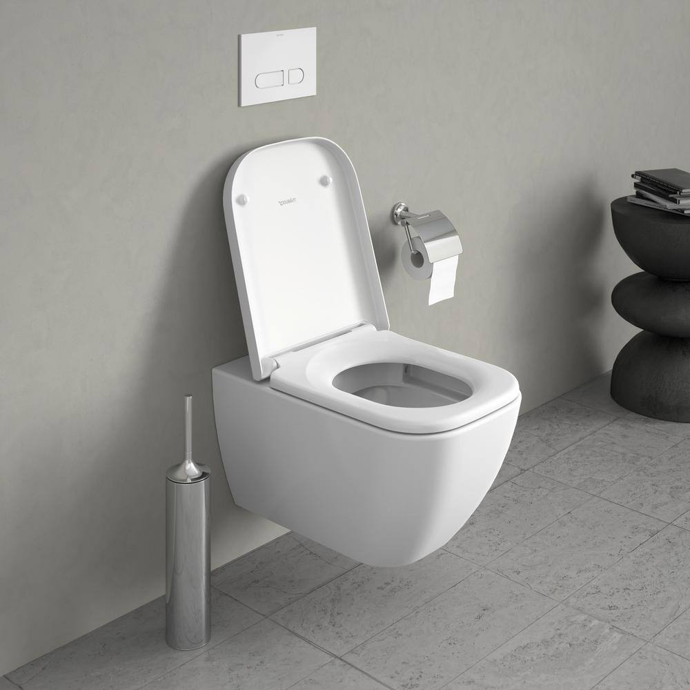 Happy D.2 White Wall Mounted Elongated Dual Flush Toilet