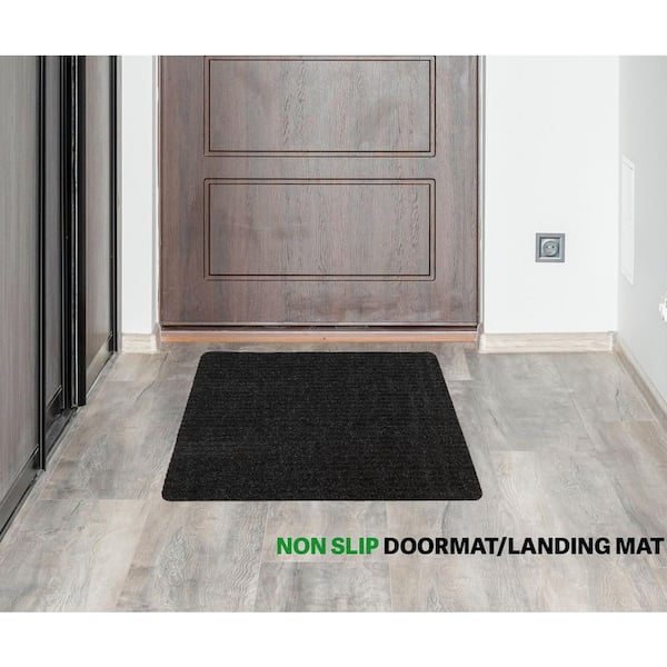 Black Mat 24 in. x 30 in. UV Polyester Stair Tread Cover (1-Piece)