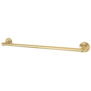 Milano 24 in. Wall Mount Towel Bar in Polished Brass