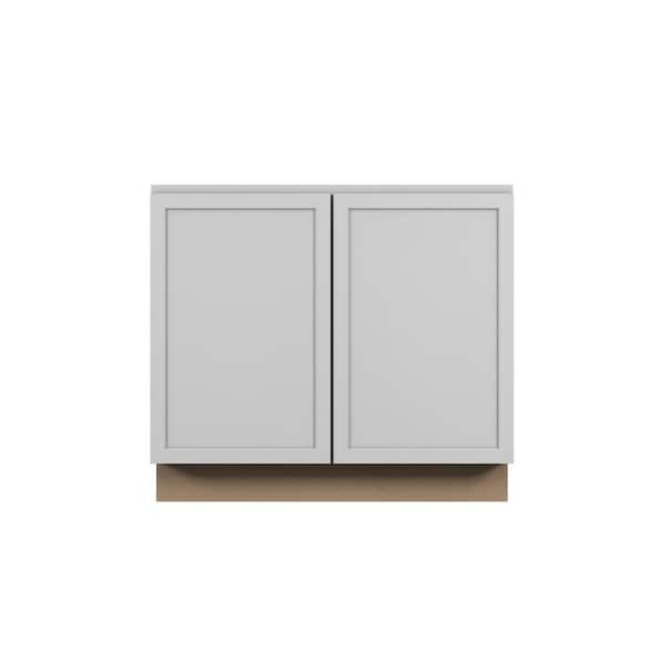 Unbranded Westport Shaker 39 in. W x 34.5 in. H x 24 in. D in Painted White Plywood Assembled Full Height Door Base Cabinet