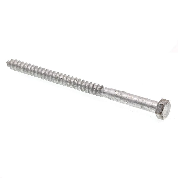 Prime-Line 3/8 in. x in. A307 Grade A Hot Dip Galvanized Steel Hex Lag  Screws (50-Pack) 9056600 The Home Depot