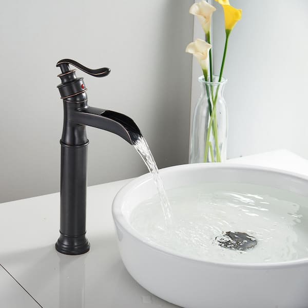 Single Hole Single Handle Vessel Sink Faucet in Oil Rubbed Bronze