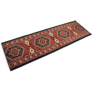 Antique Collection Series Kilim Red Navy 35 in. x 2 ft. Your Choice Length Stair Runner