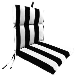 22 in. L x 44 in. W x 4 in. T Outdoor Chair Cushion in Cabana Black