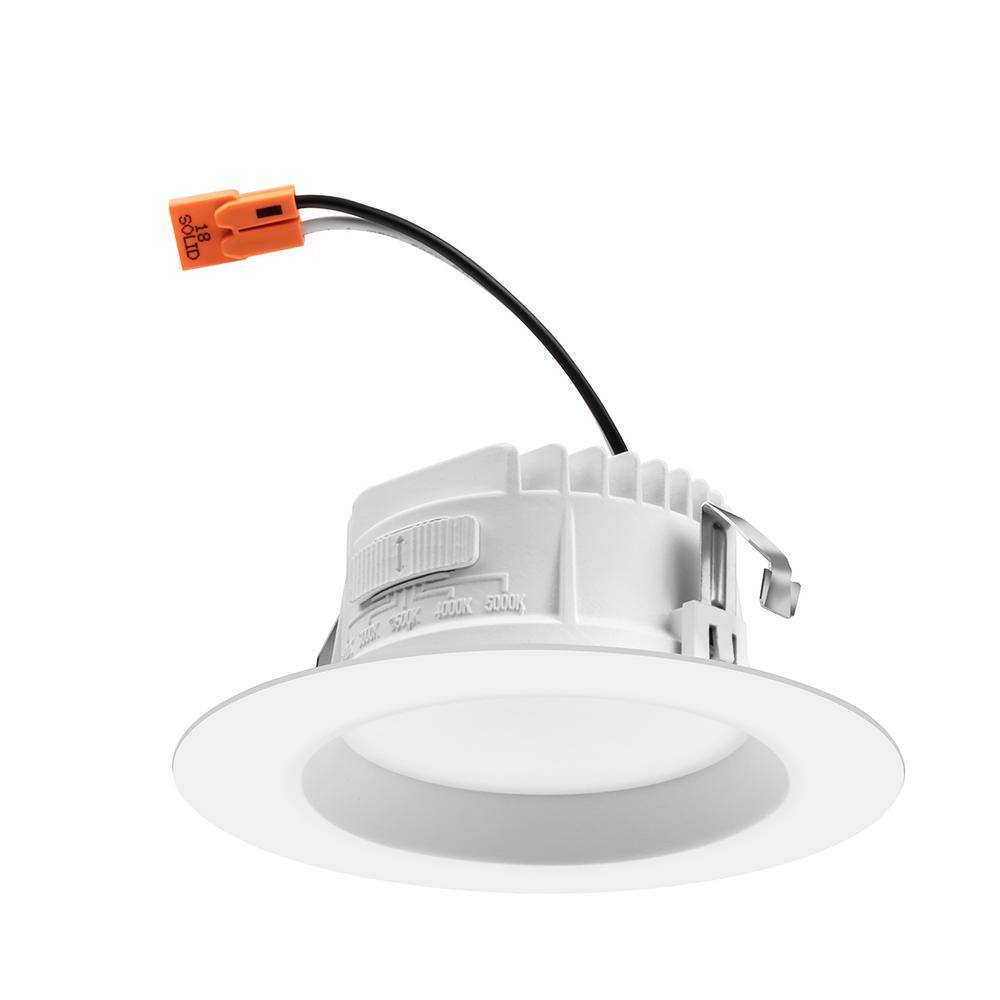 Matte White 4-Inch LED Retrofit Downlight 6-Pack