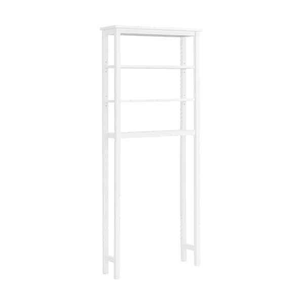 Dover 27 in. W Over Toilet Space Saver with Open Shelving in White