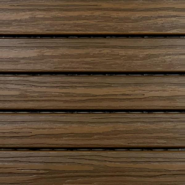Ft Premium Wood Deck Tile In Walnut, Teak Deck Tiles Home Depot