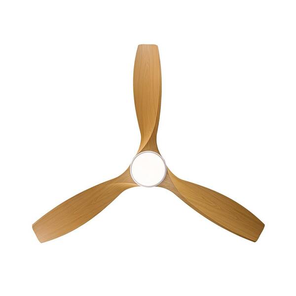 YUHAO 52 in. Low Profile Modern Farmhouse Solid Wood Ceiling Fan with 3  Blades, DC Reversible Motor without Light YH1073NBR522 - The Home Depot