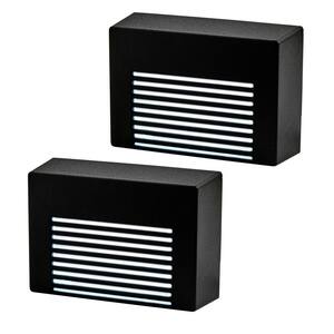 2.83 in. Low Voltage Black Color Changing Integrated LED Hardwired Smart Deck Rail Light Powered by Hubspace (2-Pack)