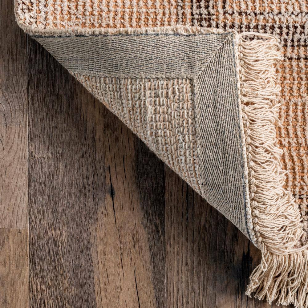 Ginger Tan Cotton-Blend Flat Woven 6' x 9' Area Rug