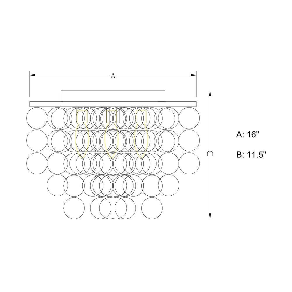 Elsa 16" Satin Nickel and Glass Flush Mount Ceiling Light