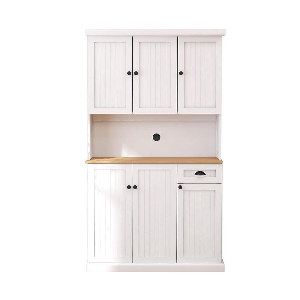 39.76-in W x 14.96-in D x 70.8-in H in White MDF Ready to Assemble Floor Base Kitchen Cabinet