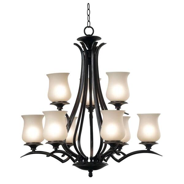 Kenroy Home Bienville 9-Light Oil Rubbed Bronze Chandelier-DISCONTINUED
