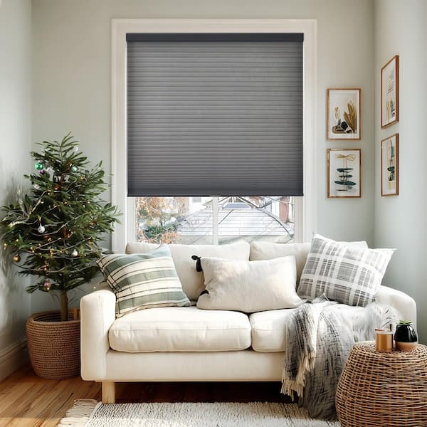 Cut-to-Size Morning Fog Cordless Light Filtering Privacy Cellular Shades 30 x 48 in. L