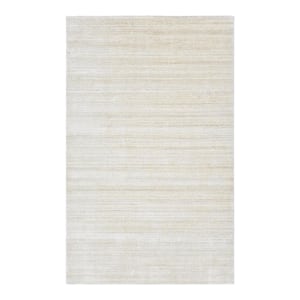 Harbor Contemporary Solid Ivory 9 ft. x 12 ft. Hand-Knotted Area Rug