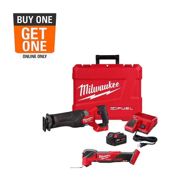 M18 FUEL 18V Lithium-Ion Brushless Cordless SAWZALL Reciprocating Saw Kit W/Oscillating Multi-Tool