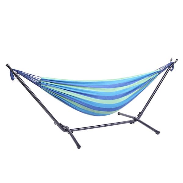 Karl home 78.74 in. Portable Hammock Bed Hammock with Stand in Multi-Colored