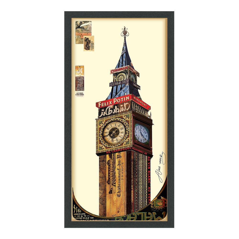 Big Ben Dimensional Collage Framed Artwork on Canvas