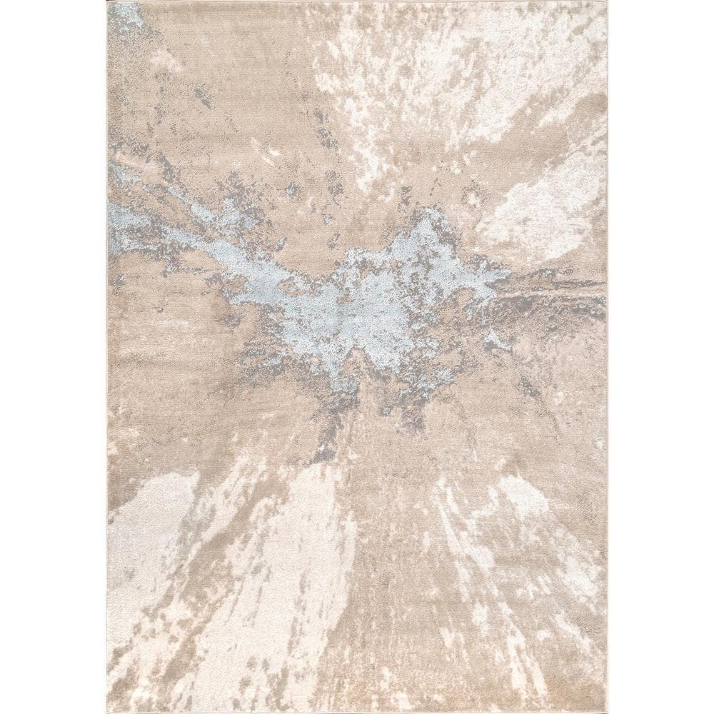 nuLOOM Cyn Abstract Area Rug 5' Square Silver
