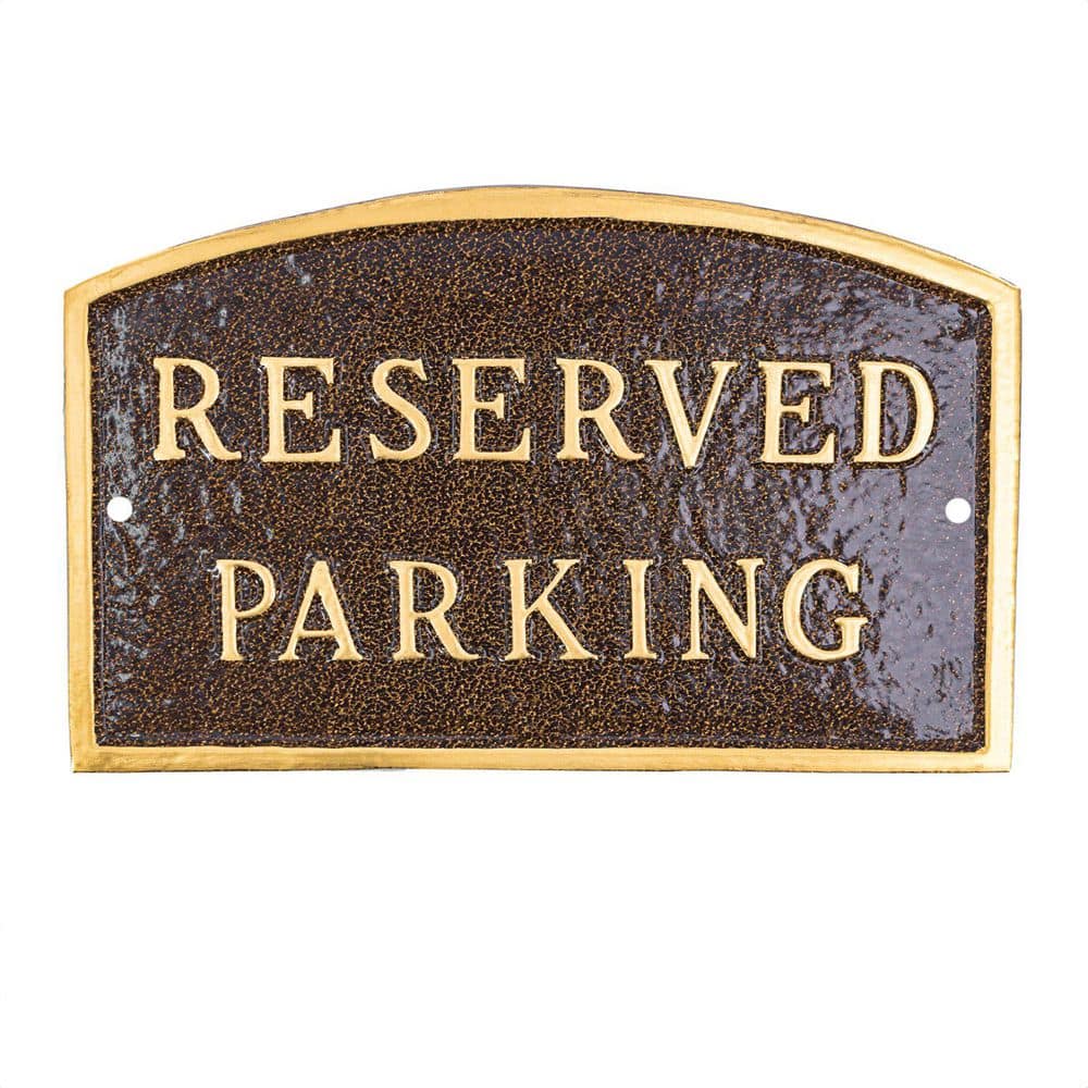 "13"" x 21"" Large Arch Reserved Parking Statement Plaque Sign-Hammered Bronze" price history on PriceWatchPro