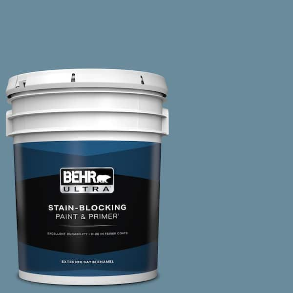 BEHR ULTRA 5 gal. #550F-5 Winter Lake Satin Enamel Exterior Paint & Primer