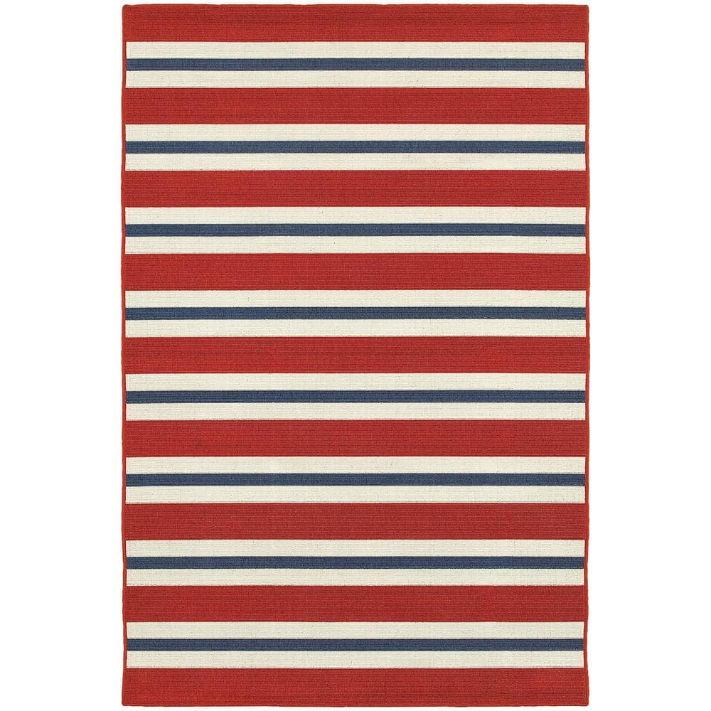 Home Decorators Collection Carlton Red 8 ft. x 11 ft. Indoor/Outdoor ...