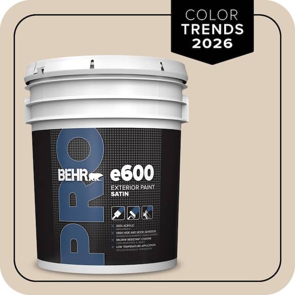 BEHR PRO 5 gal. #MQ3-11 Dainty Lace Satin Enamel Exterior Paint
