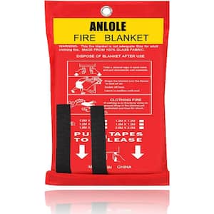 Emergency Fire Blankets for Home and Kitchen (1-Packs) 47 in. x 47 in. Retardant Fabric
