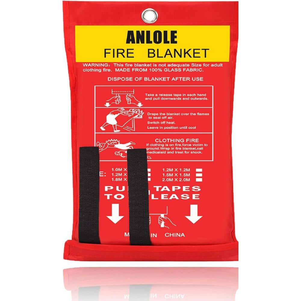 Etokfoks Emergency Fire Blankets for Home and Kitchen (1-Packs) 47 in. x 47 in. Retardant Fabric