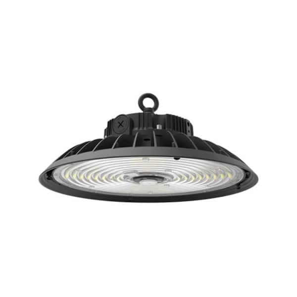 13.1 in. Black LED UFO High Bay Adj Watt 200W-300W 49500 Lumens Adj CCT 4000K-5700K 120-277Vac IP65 UL and DLC Listed