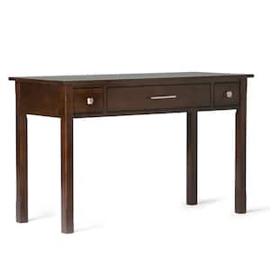 Avalon Solid Wood Contemporary 47 in. Wide Writing Office Desk in Rich Tobacco Brown